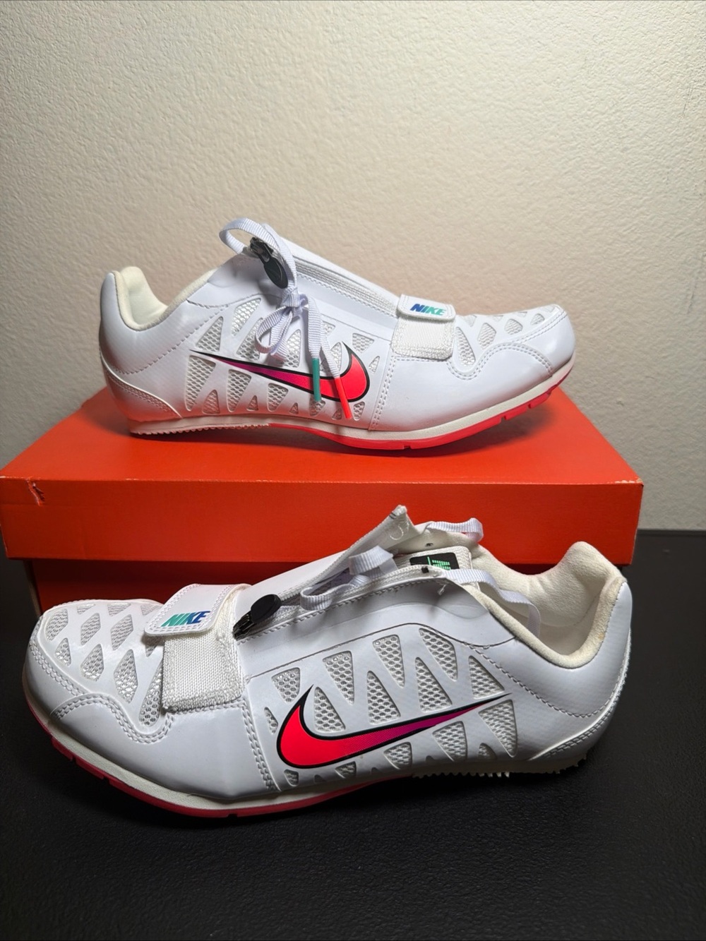 Men Size 6.5 Nike Zoom Long Jump LJ 4 Track & Field Spikes White Womens 8